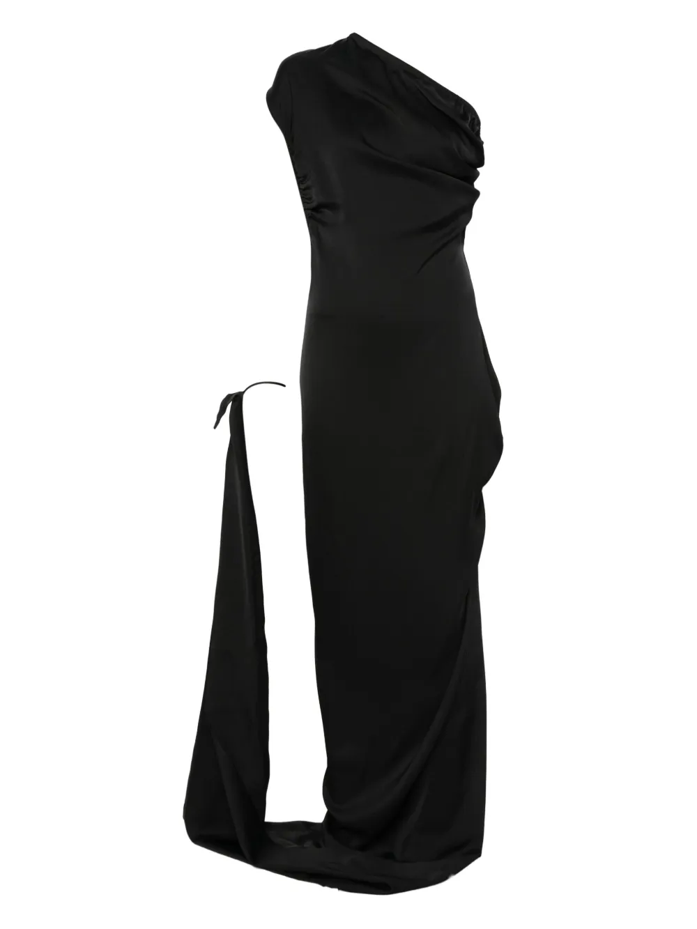 Vivienne Westwood one-shoulder draped maxi dress Zwart