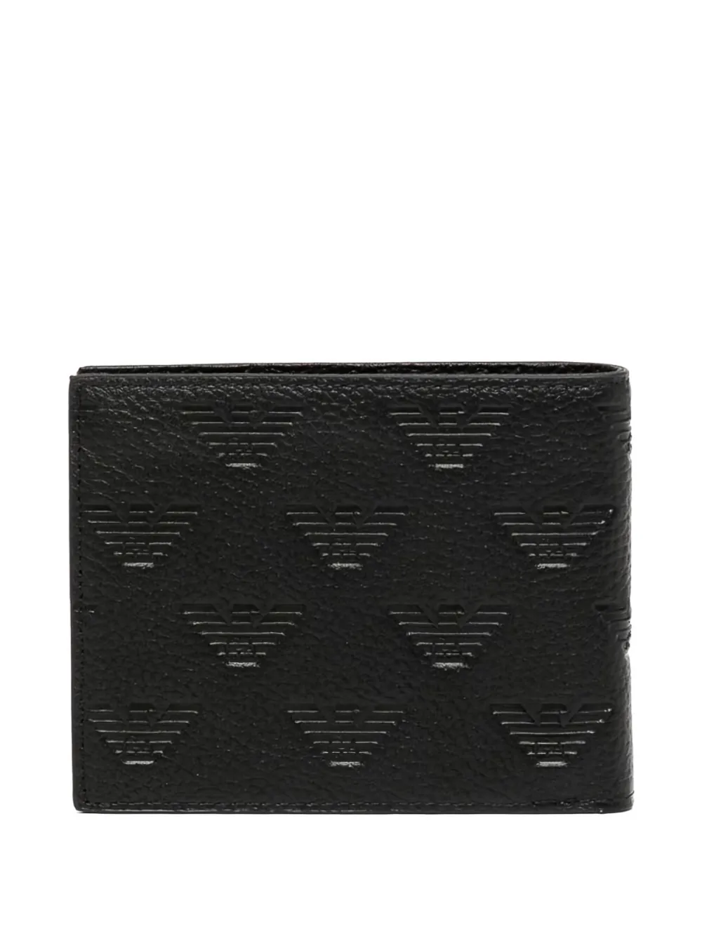 Emporio Armani Portemonnee met reliëf Zwart
