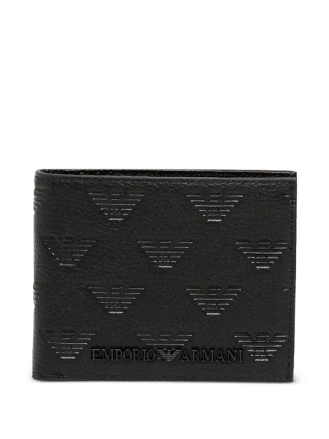 Emporio Armani embossed bi-fold wallet