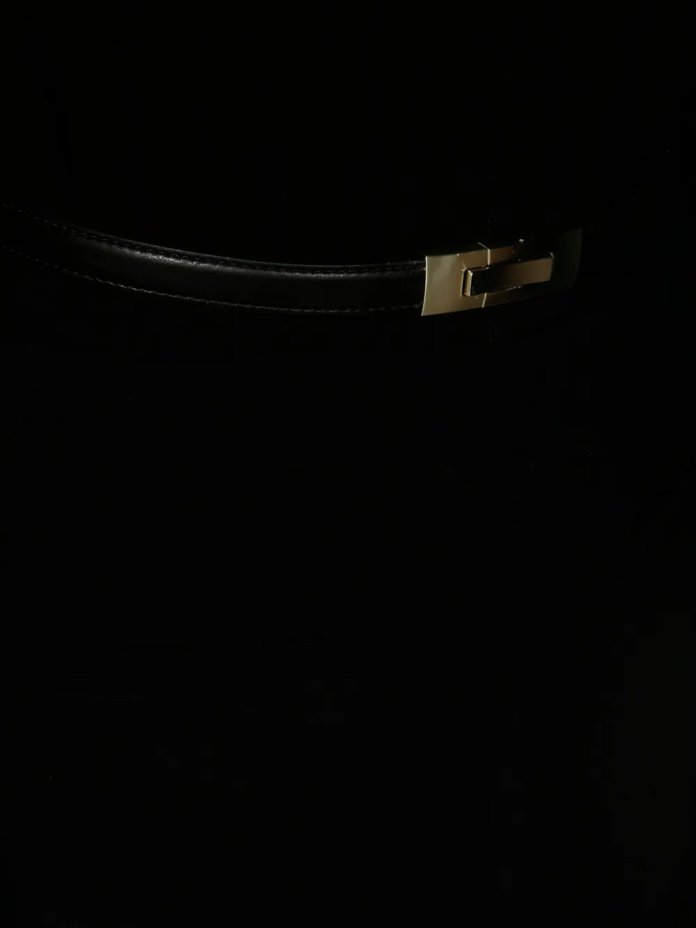 Max Mara Midi-jurk met contrasterende kraag en ceintuur Zwart