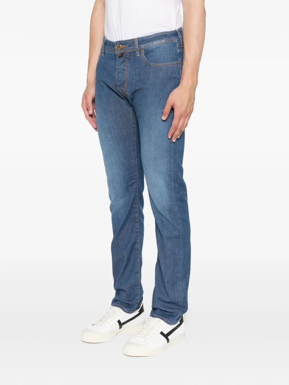 Jacob Cohën Slim-fit jeans met zakdetail Blauw