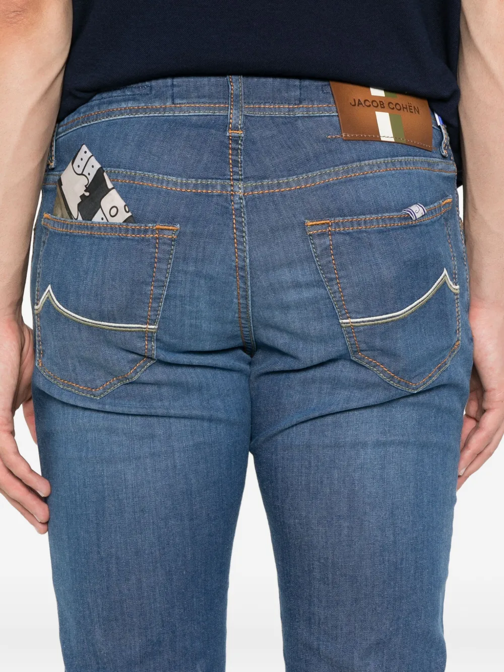 Jacob Cohën Slim-fit jeans met zakdetail Blauw