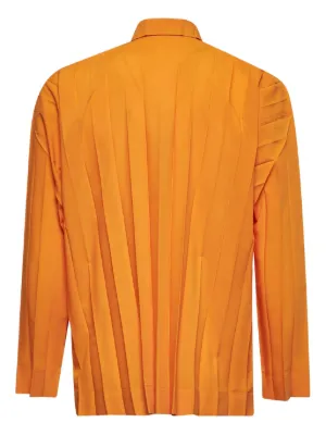 オムプリッセ　プリーツシャツ　オレンジブラウン Homme Plissé Issey Miyake（オム プリッセ イッセイ ミヤケ