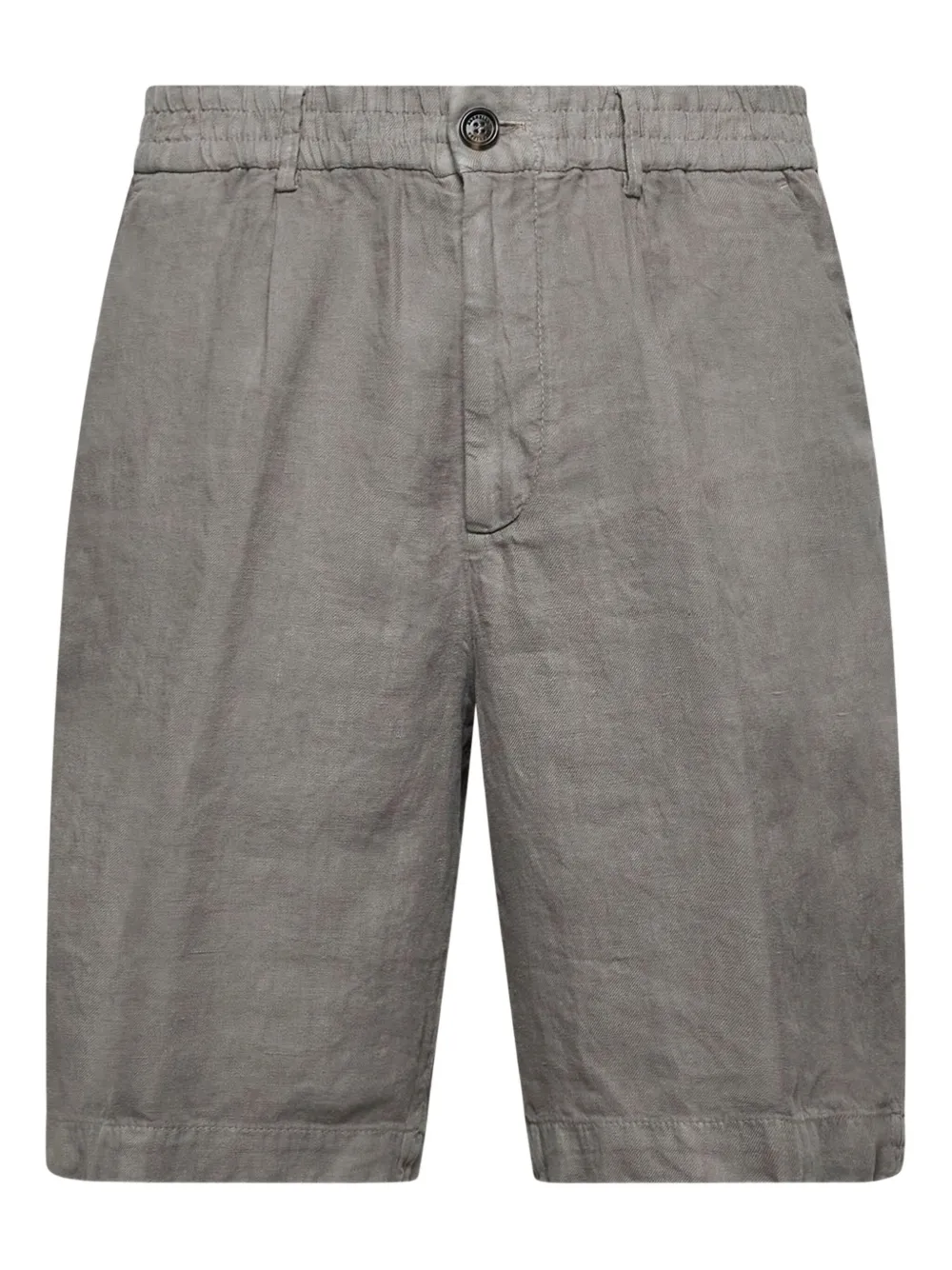 Brunello Cucinelli pleated linen shorts Grijs