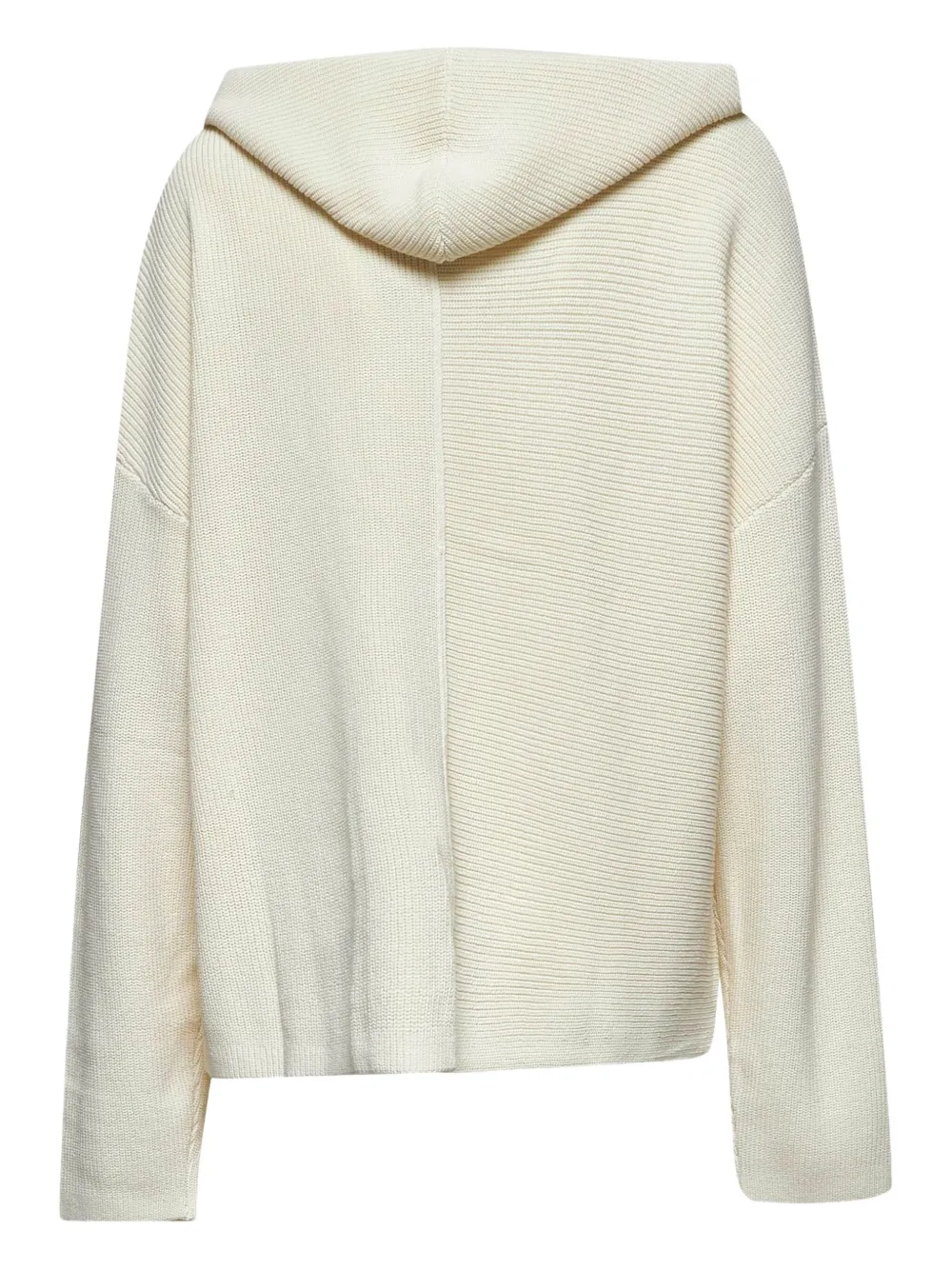 Studio Nicholson ribbed-knit hooded sweater Beige
