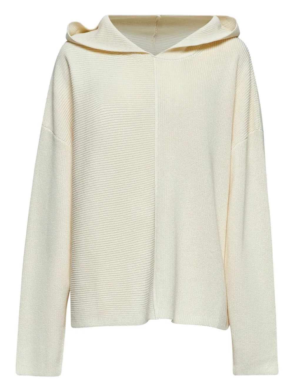 Studio Nicholson ribbed-knit hooded sweater Beige