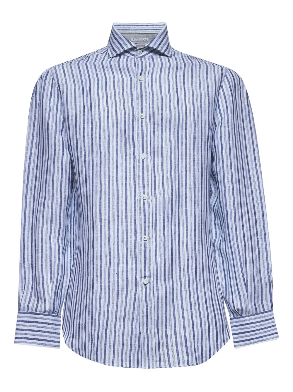 Brunello Cucinelli Gestreept overhemd Blauw