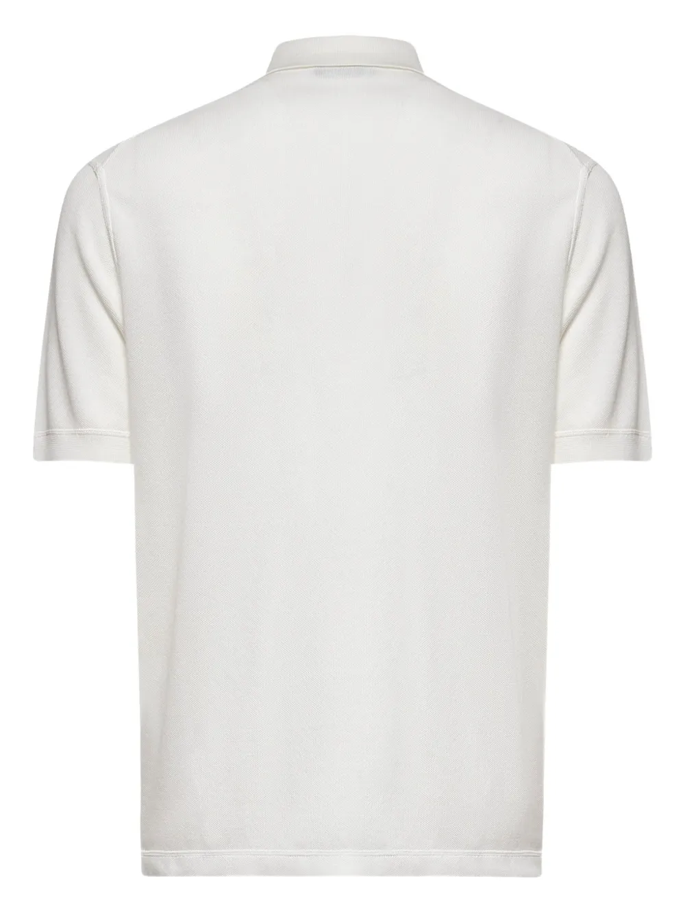 Zegna Geribbeld poloshirt met drie knopen Wit