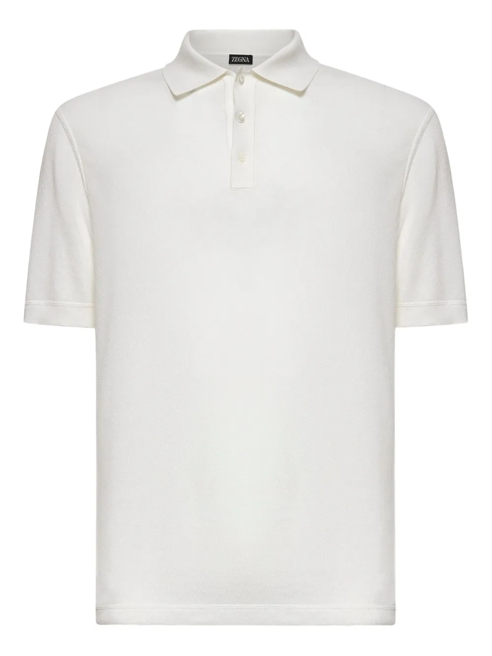 Zegna Geribbeld poloshirt met drie knopen Wit