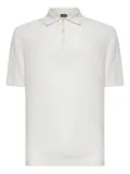 Zegna three-button ribbed polo shirt - White