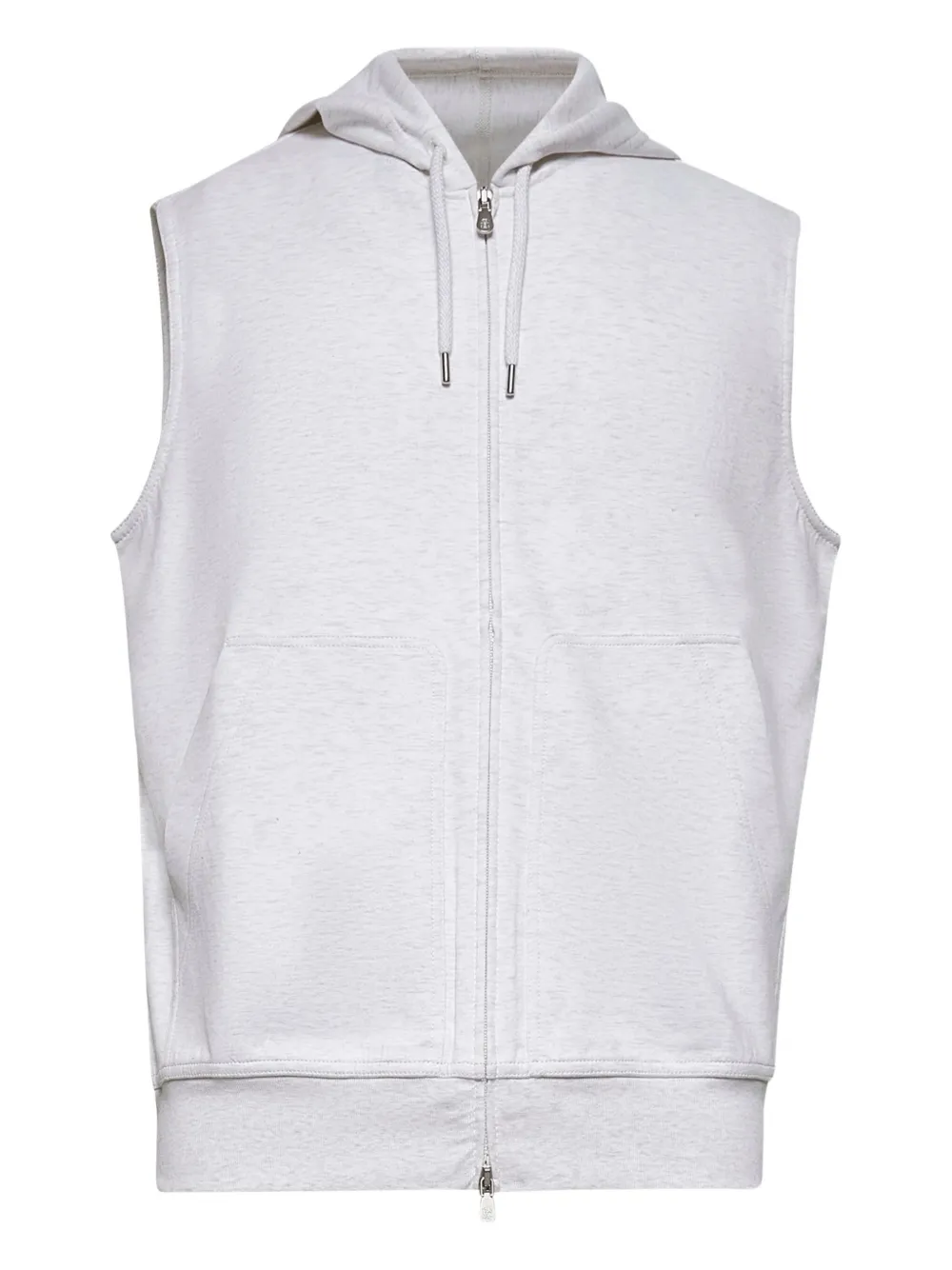 Brunello Cucinelli zip-up hooded vest Grijs