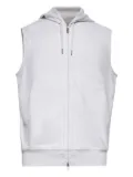 Brunello Cucinelli zip-up hooded vest - Grey