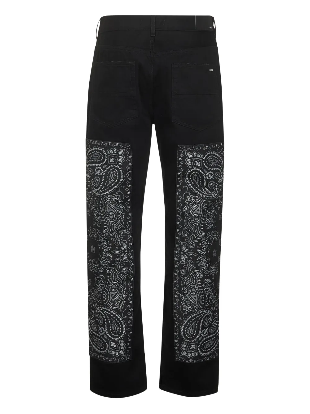 AMIRI bandana-panel jeans Zwart