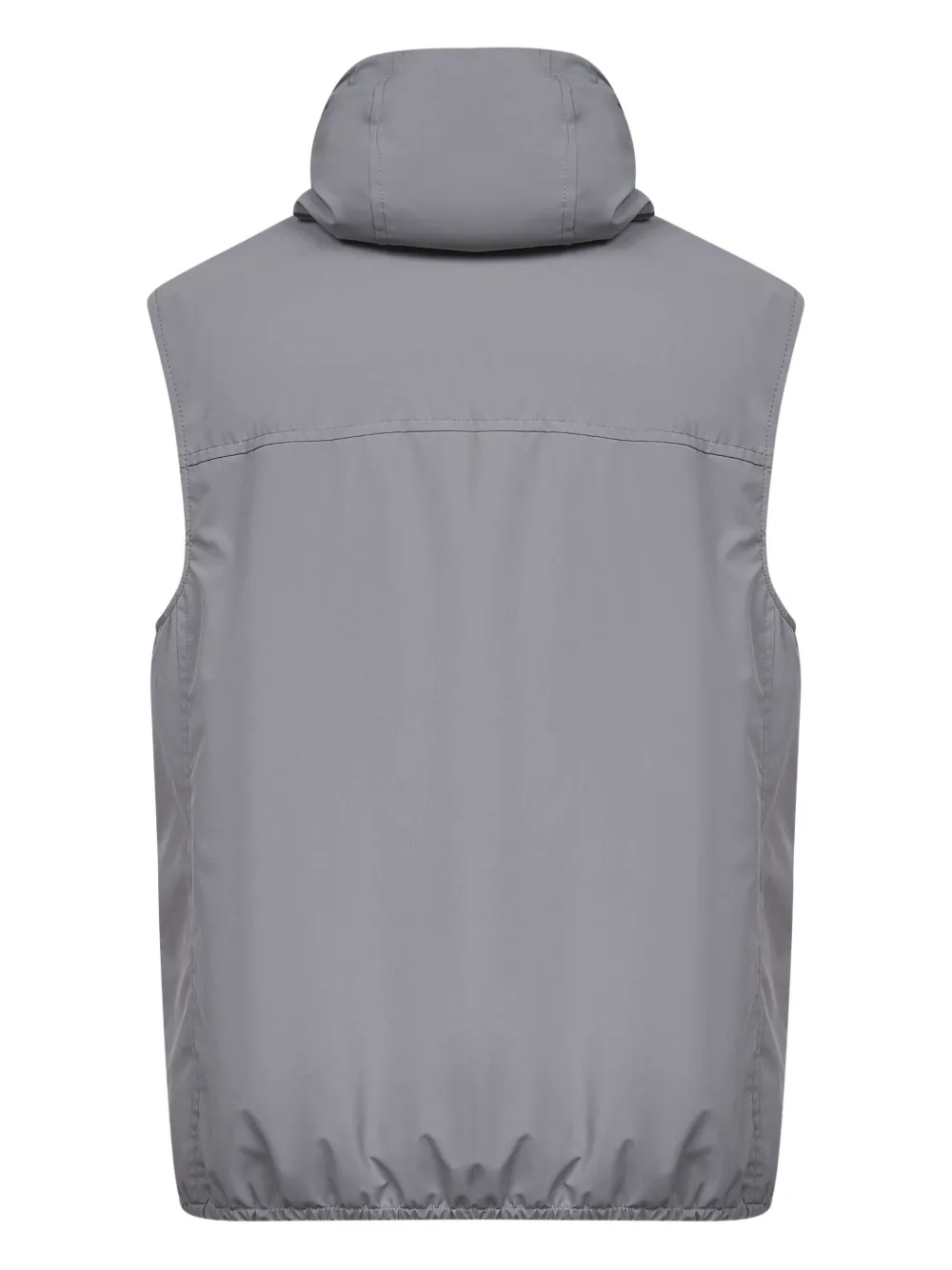 Brunello Cucinelli hooded zip-front gilet Grijs