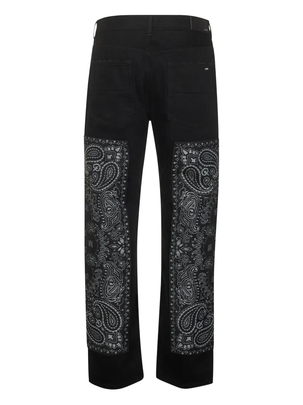AMIRI paisley-panel jeans Zwart