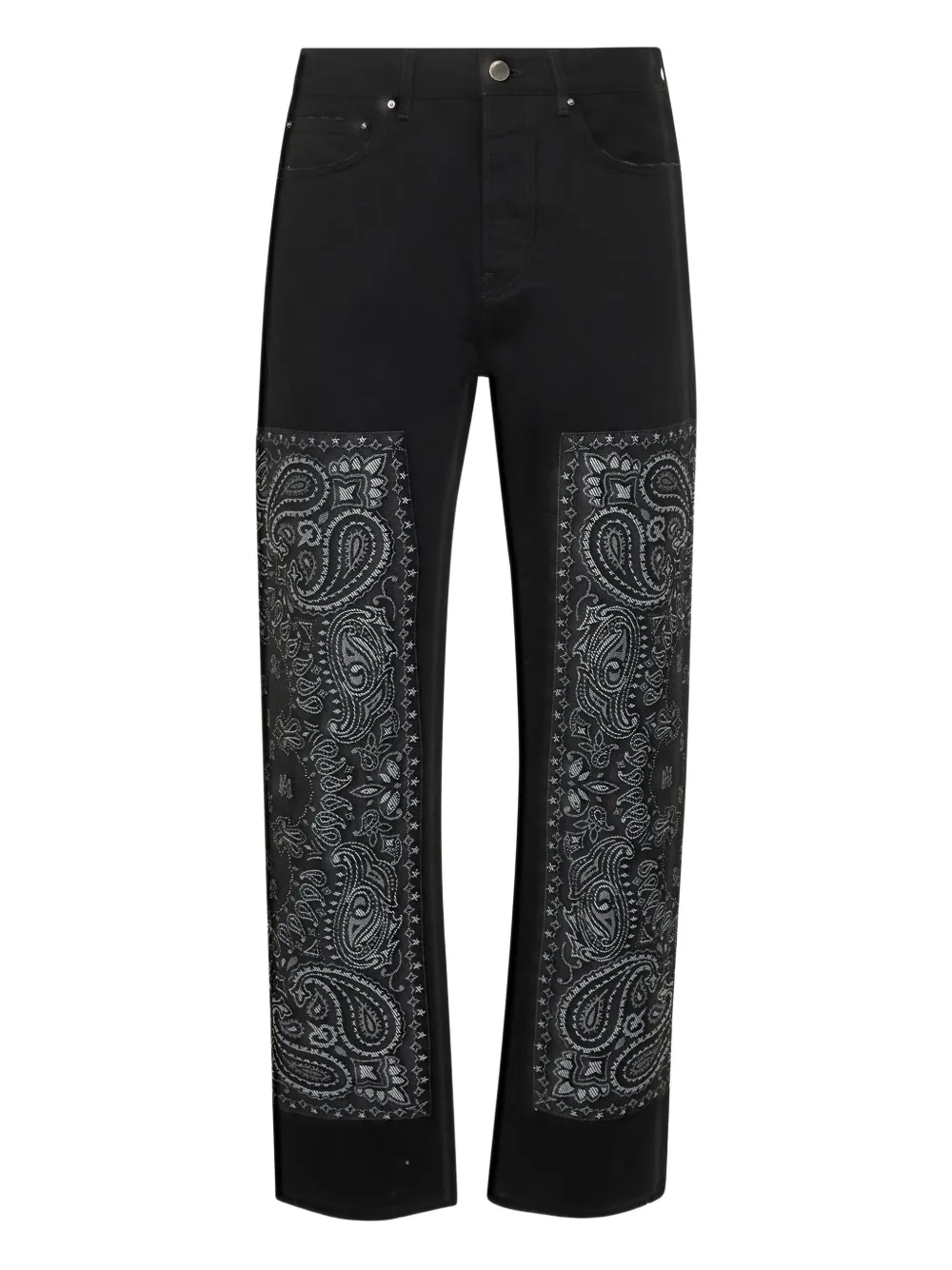 AMIRI paisley-panel jeans Zwart