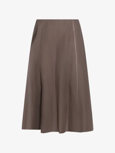 Brunello Cucinelli jupe mi-longue évasée à détails de coutures