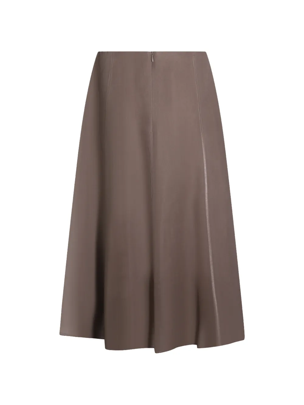 Brunello Cucinelli A-lijn midi-rok met stikseldetail Bruin