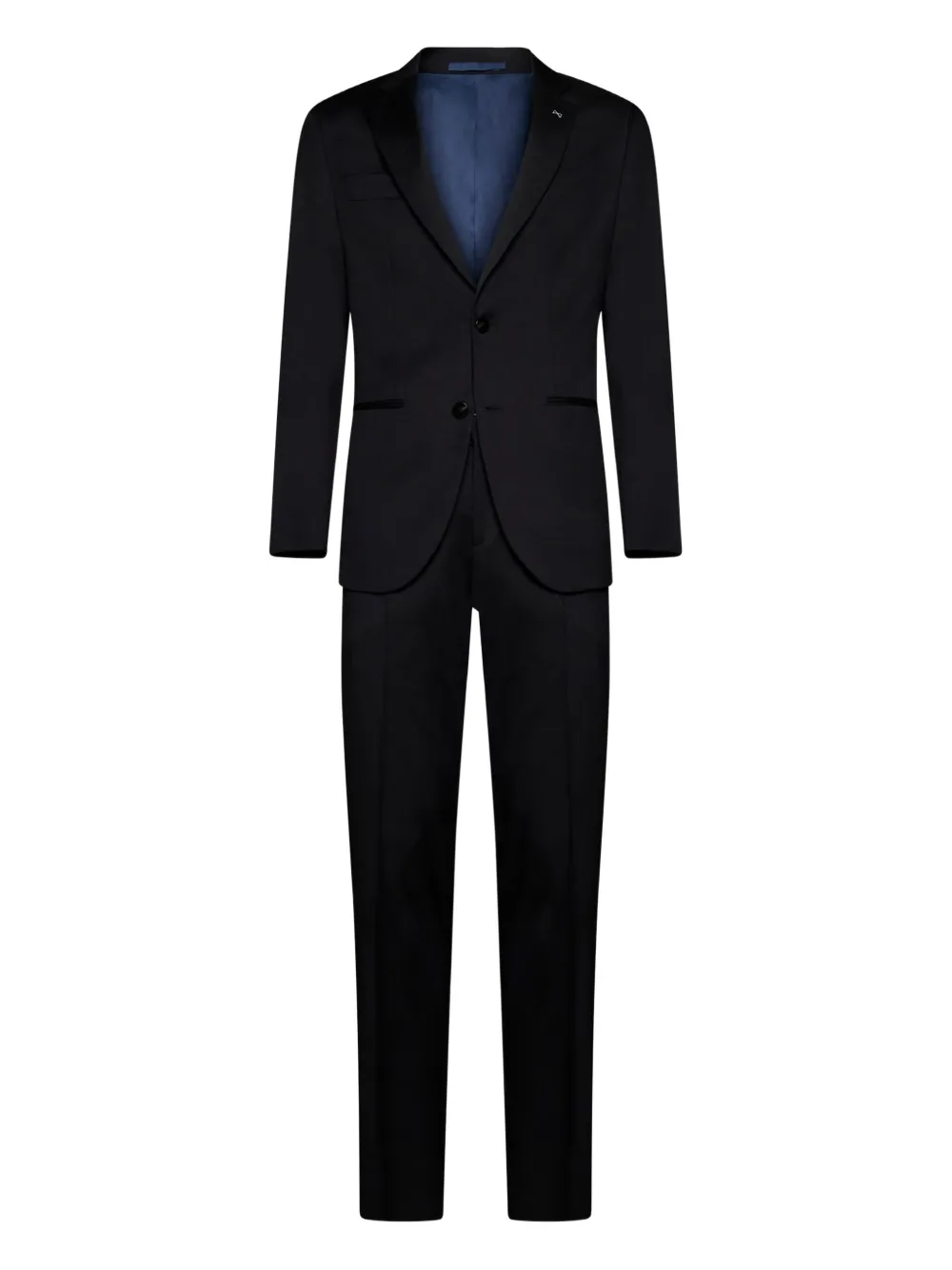D4.0 notched-lapels single-breasted suit Zwart