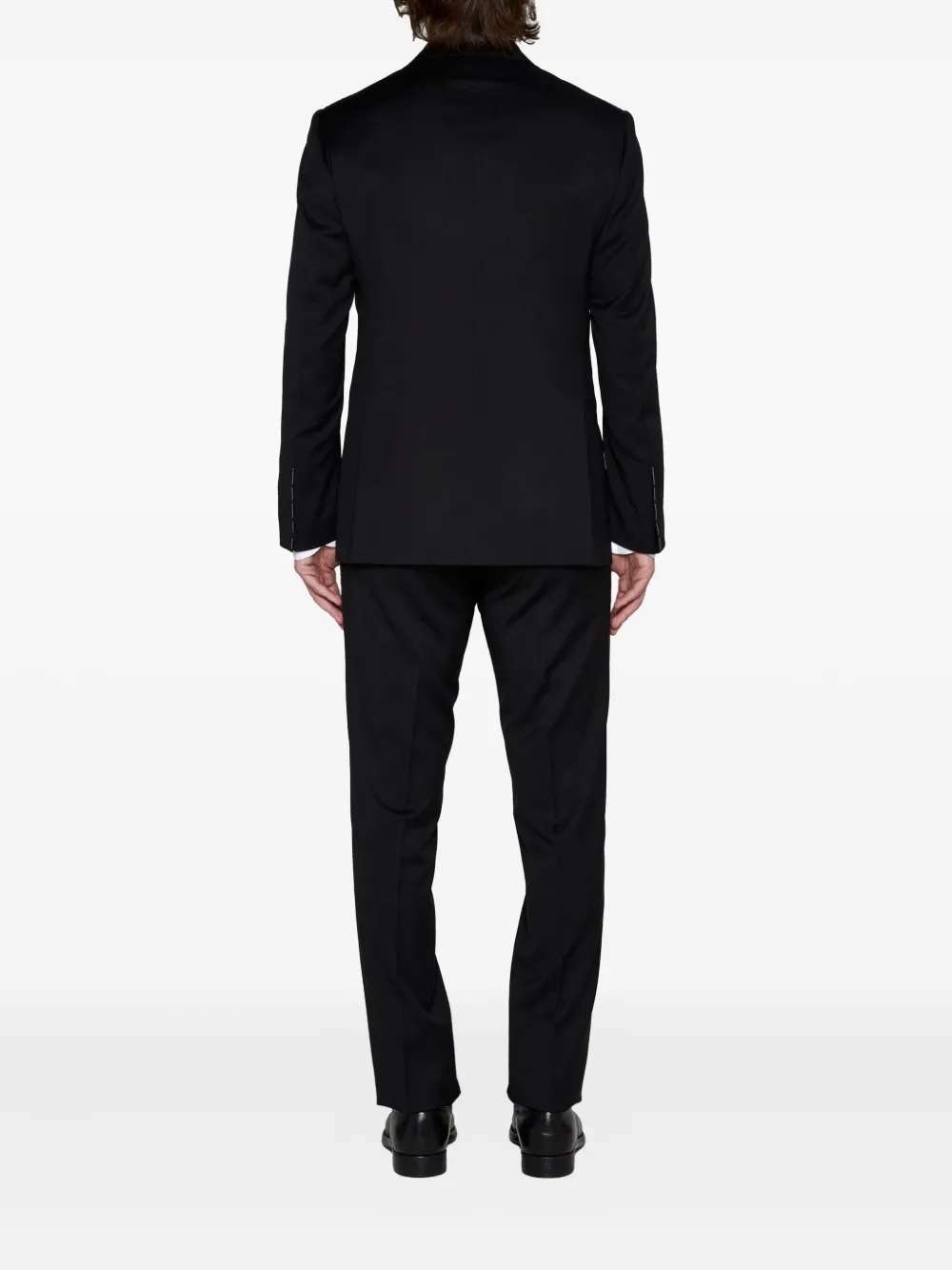 D4.0 notched-lapels single-breasted suit Zwart