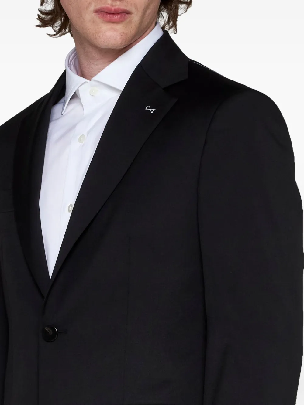 D4.0 notched-lapels single-breasted suit Zwart