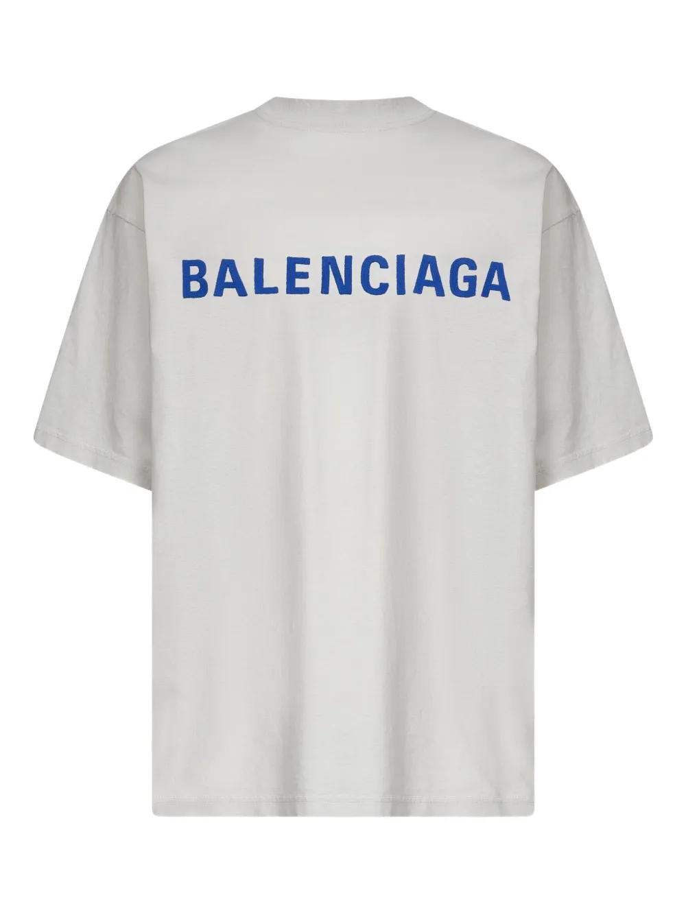Balenciaga T-shirt met logo en ronde hals Grijs