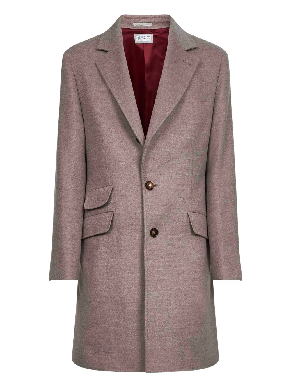 Brunello Cucinelli Jas met gekerfde revers Rood