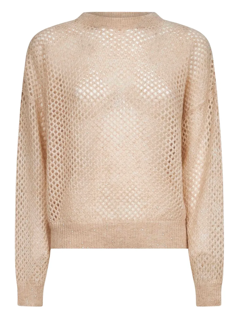 Brunello Cucinelli open-knit sweater Beige