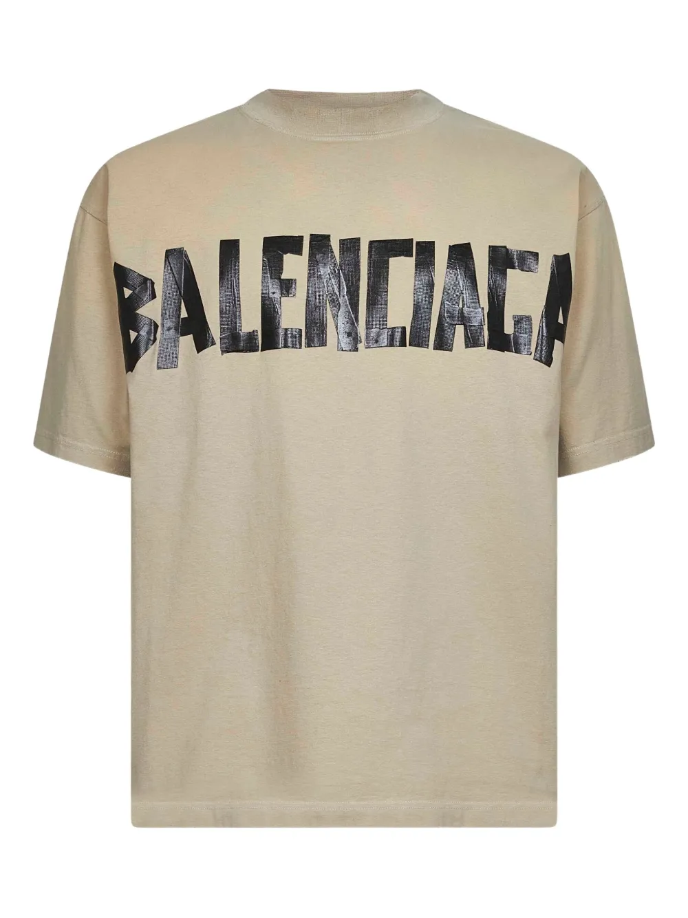 Balenciaga T-Shirt mit Tape-Print | Nude | Image 1