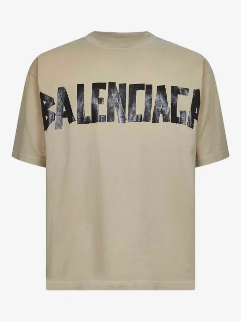Balenciaga tape-print cotton T-shirt