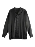 Rick Owens Jumbo Faun satin long-sleeve shirt - Black