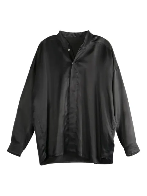 Rick Owens Jumbo Faun satin long-sleeve shirt