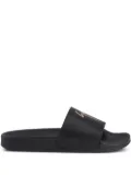 Giuseppe Zanotti Brett logo-embellished leather slides - Black