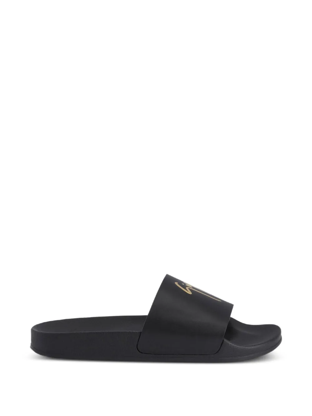 Giuseppe Zanotti Brett logo-embellished leather slides Black
