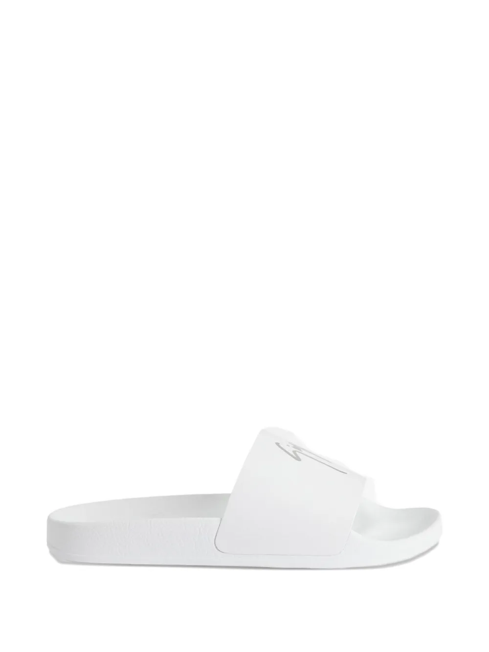 Giuseppe Zanotti Brett leather logo-print slides White