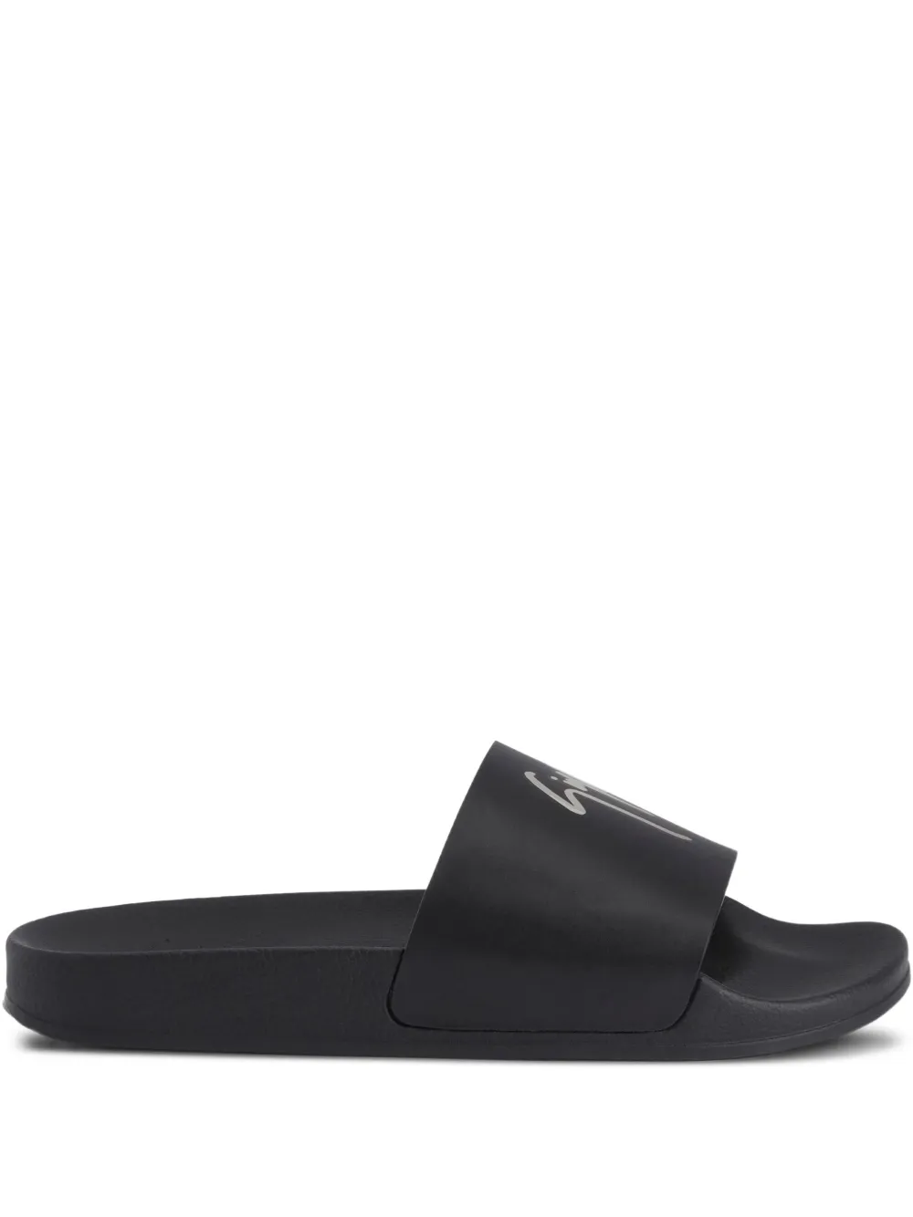 Giuseppe Zanotti Brett logo-embellished slides Black