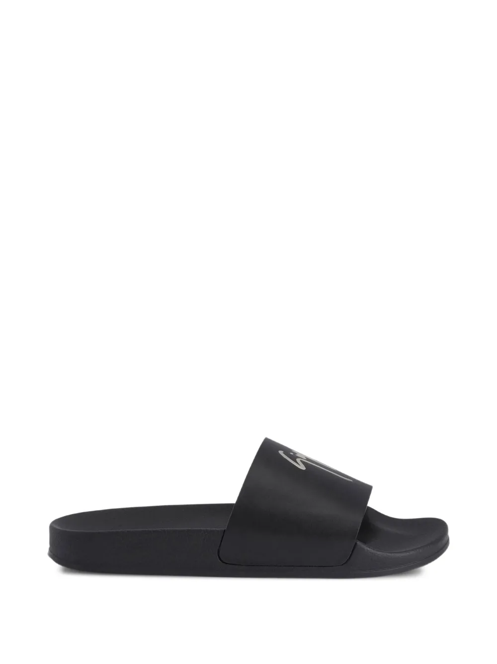 Giuseppe Zanotti Brett logo-embellished slides Black