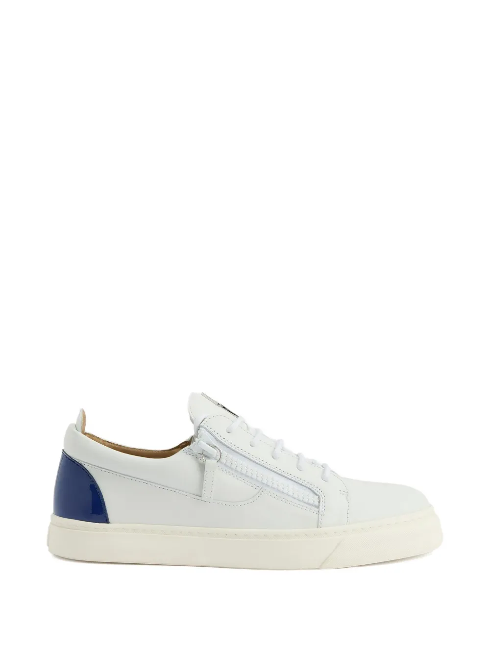 Giuseppe Zanotti Frankie zip-detail leather trainers White