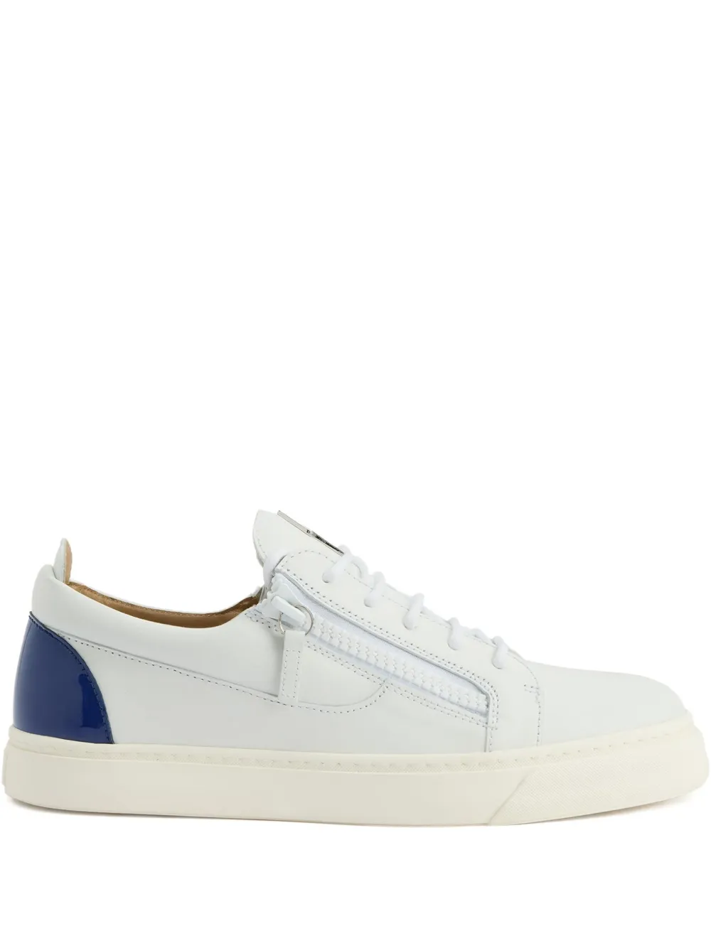 Giuseppe Zanotti Frankie zip-detail leather trainers White