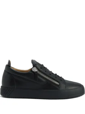 Giuseppe Zanotti Frankie double-zip low-top Sneakers | Black