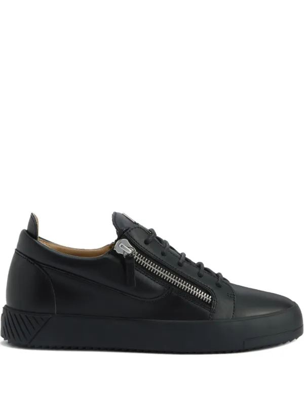 Giuseppe Zanotti Frankie zip-detail Leather Sneakers | Black