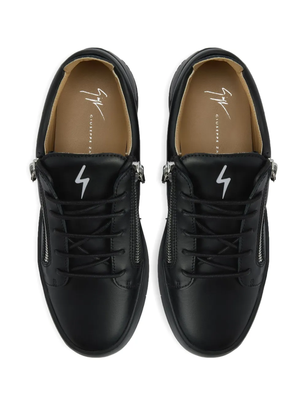 Giuseppe Zanotti Frankie zip-detail leather sneakers Black