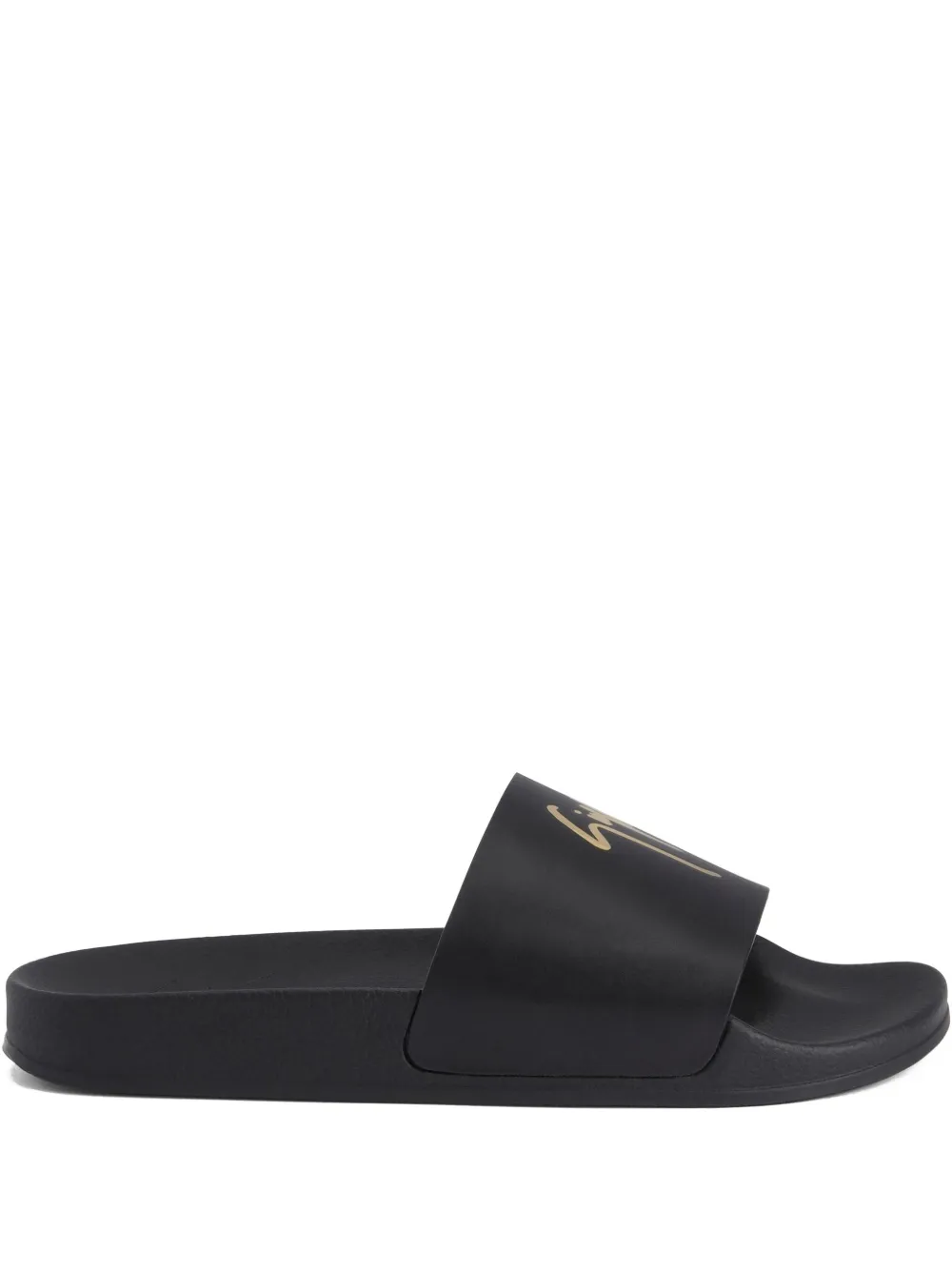 Giuseppe Zanotti Brett logo-embellished leather slides Black