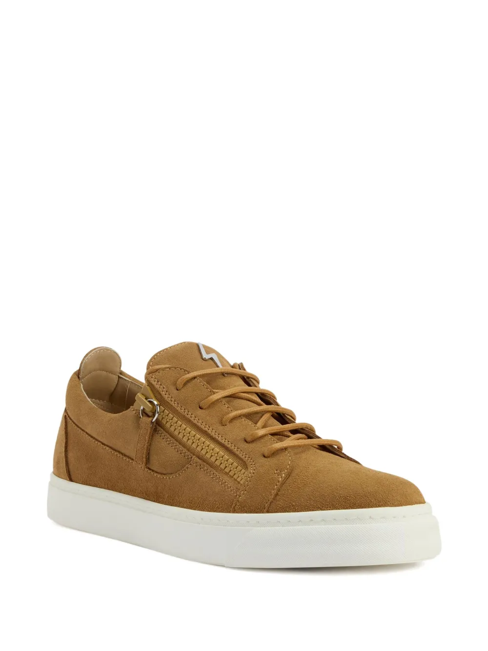Giuseppe Zanotti Frankie zip-fastening suede trainers Neutrals