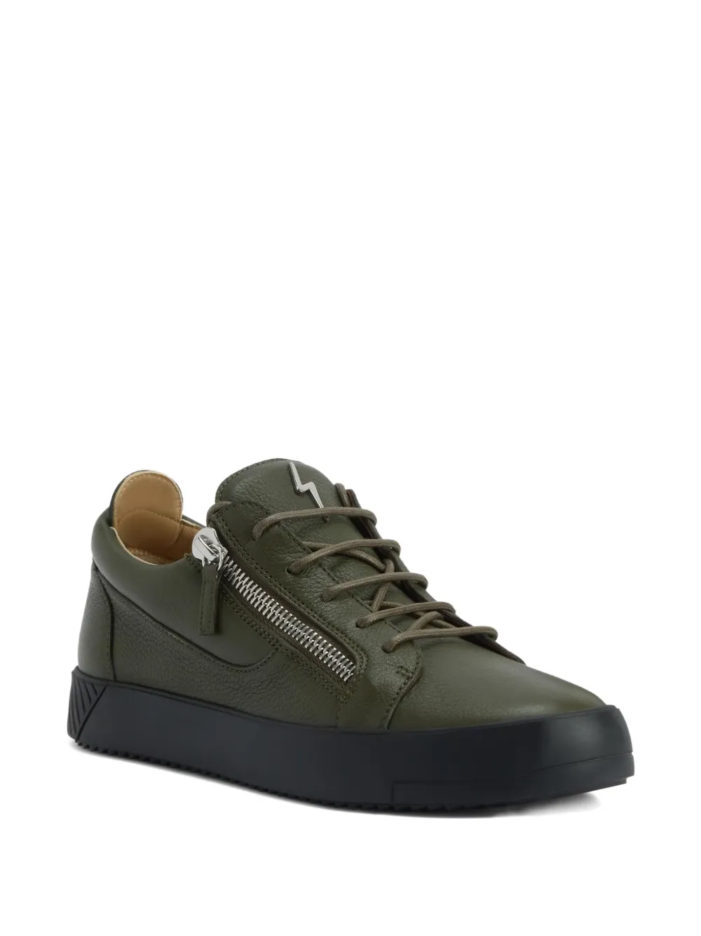 Giuseppe Zanotti Frankie zip-detail leather sneakers Green