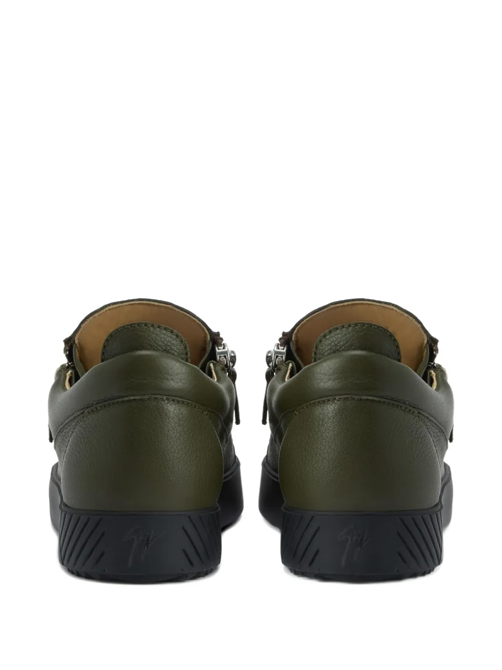 Giuseppe Zanotti Frankie zip-detail leather sneakers Green
