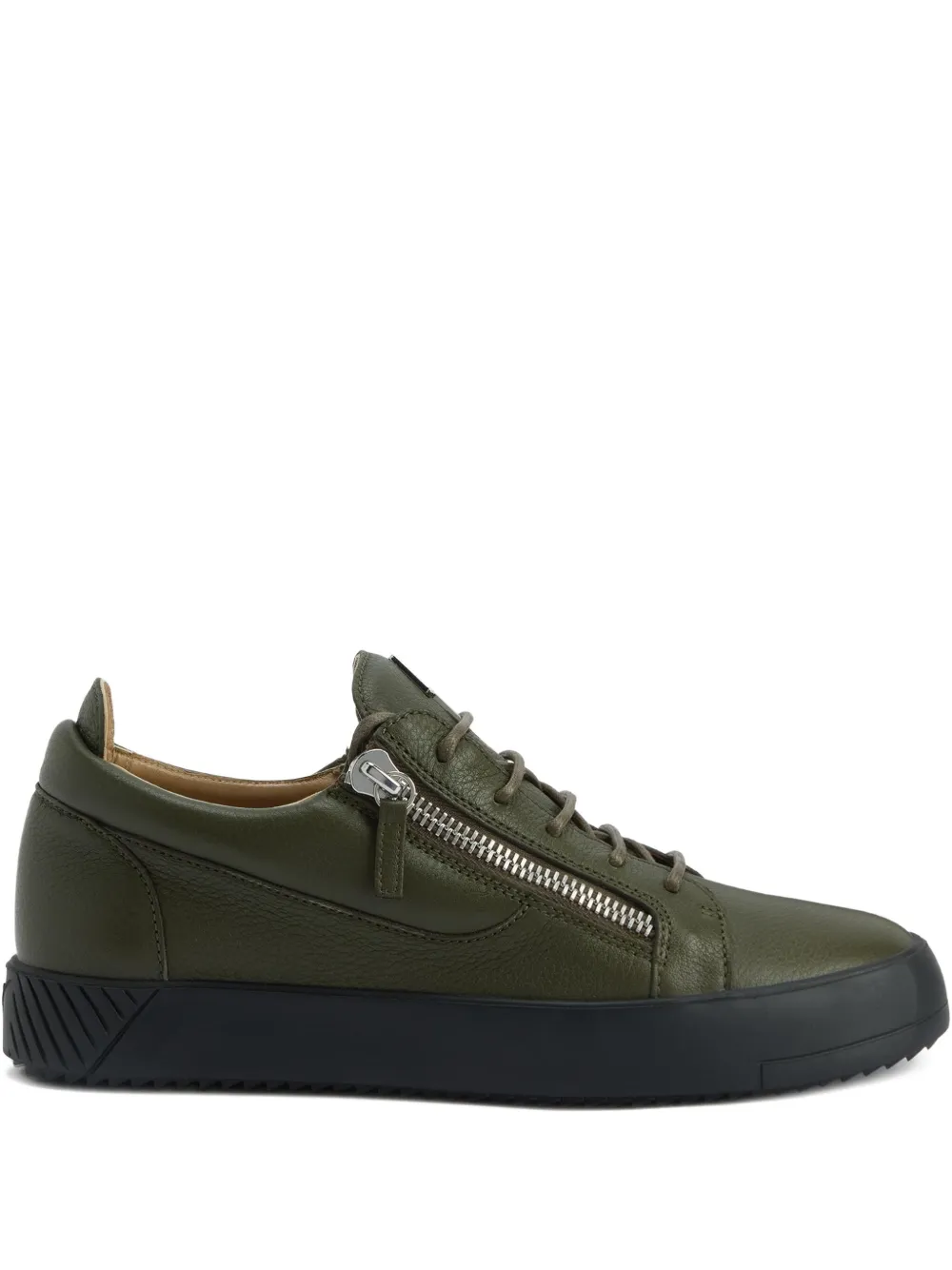 Giuseppe Zanotti Frankie zip-detail leather sneakers Green