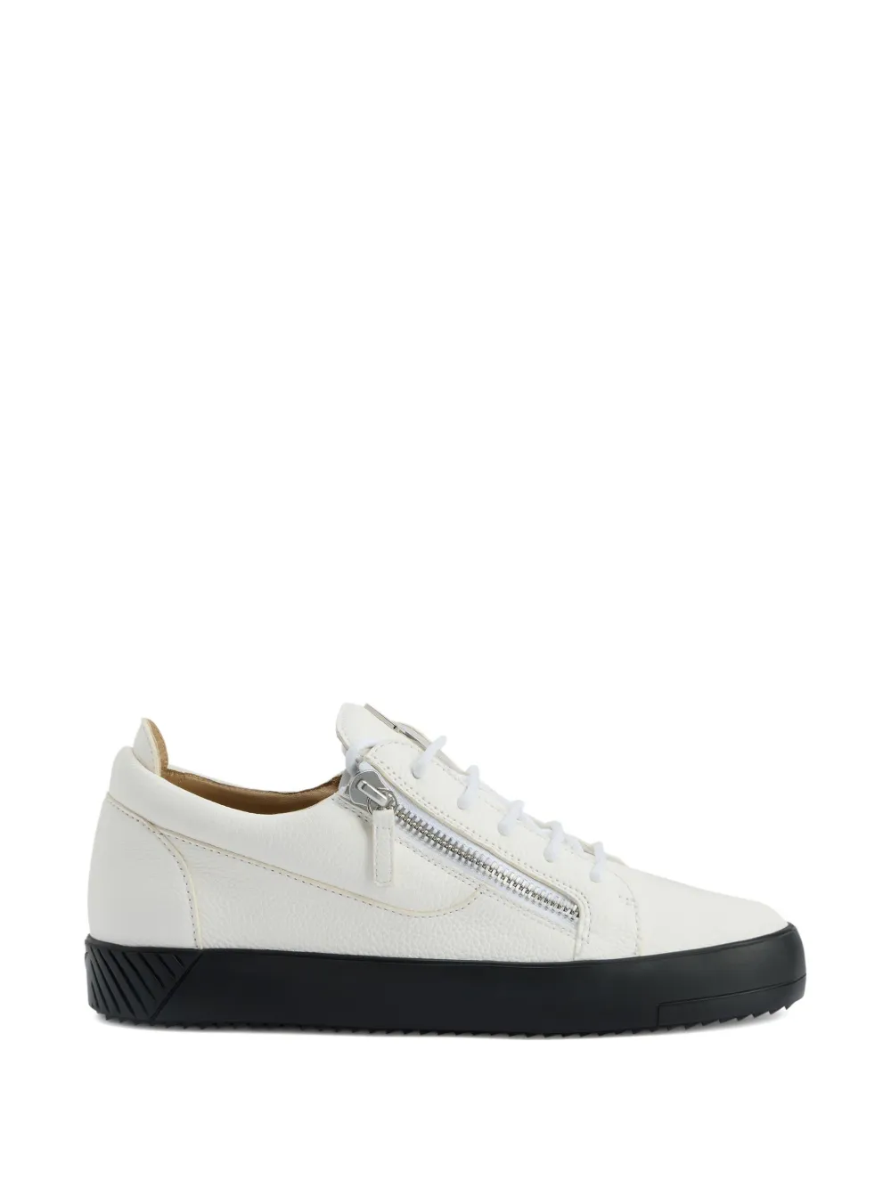 Giuseppe Zanotti zip-detail leather low-top sneakers White