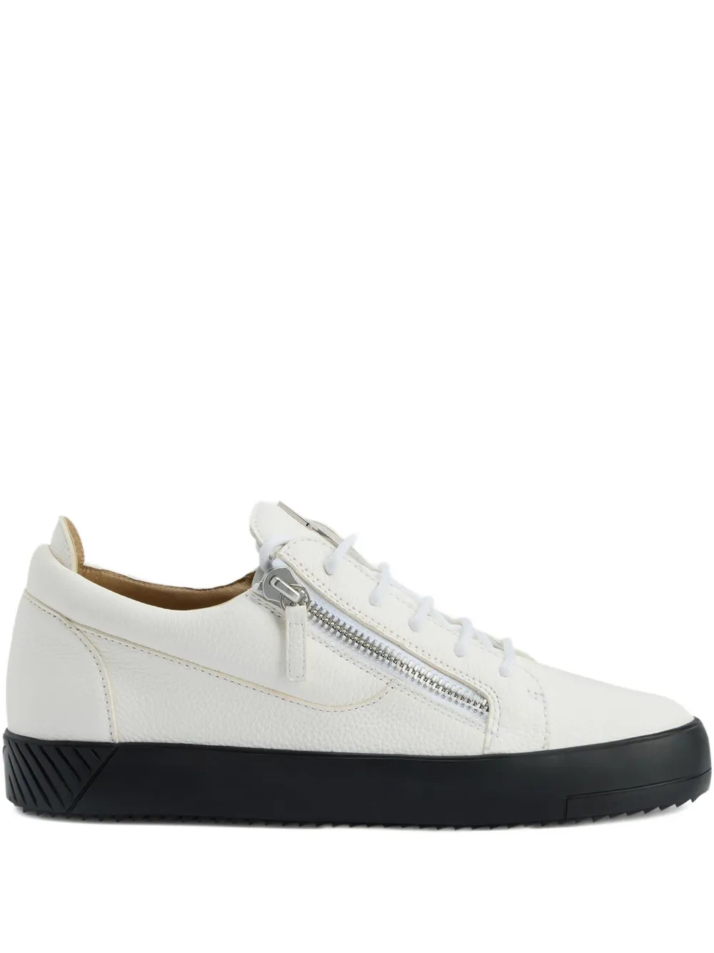 Giuseppe Zanotti zip-detail leather low-top sneakers White