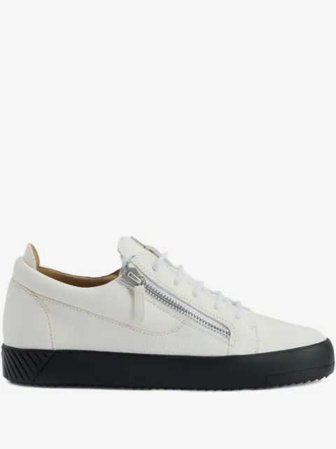 Giuseppe Zanotti baskets en cuir à détails de zips